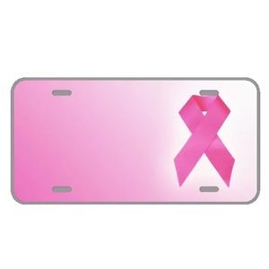 Custom license plate with breast cancer awareness
